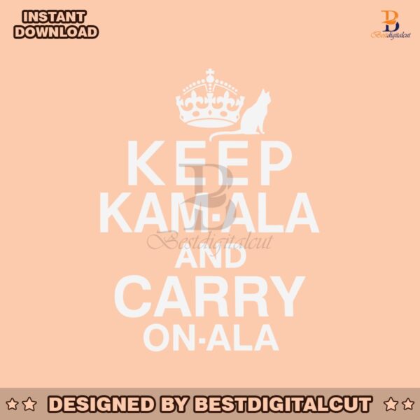 keep-kamala-and-carry-onala-crown-cat-lady-svg