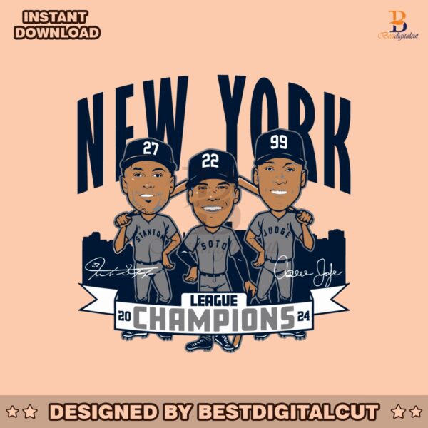 new-york-baseball-2024-league-champions-caricatures-png