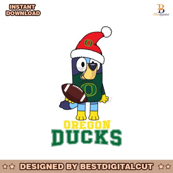 oregon-ducks-bluey-santa-hat-merry-christmas-svg