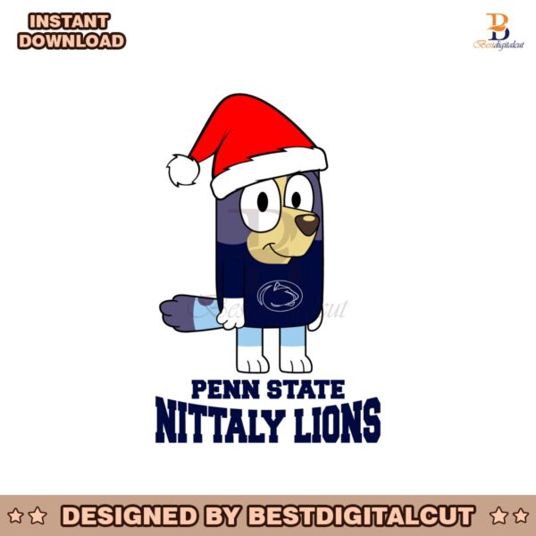 penn-state-nittany-lions-christmas-bluey-santa-hat-svg