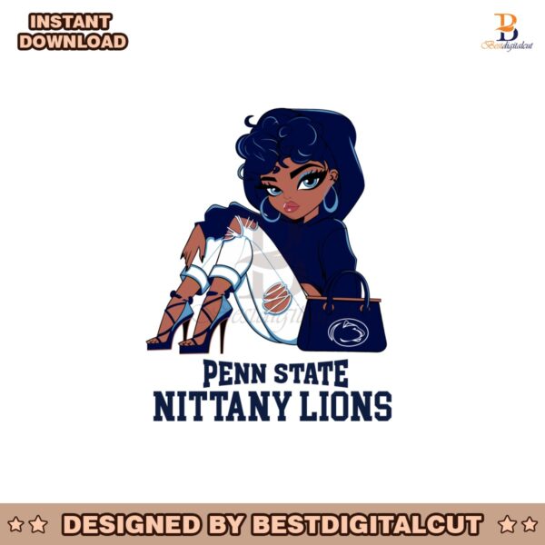 penn-state-nittany-lions-beauty-black-fan-girl-svg