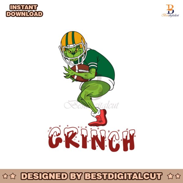 grinch-player-football-green-bay-packers-christmas-svg