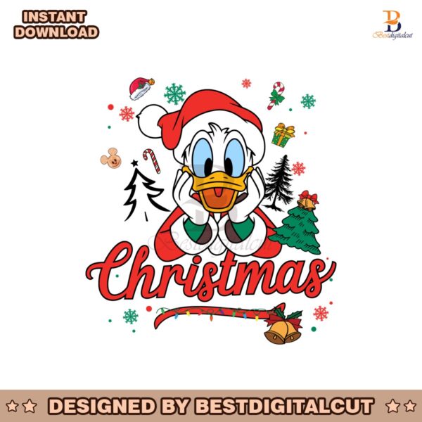 merry-christmas-donald-duck-design-svg