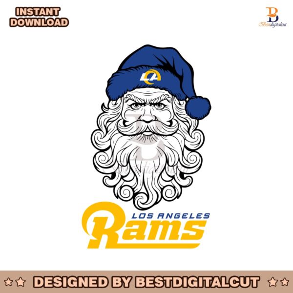 los-angeles-rams-nfl-santa-claus-christmas-svg