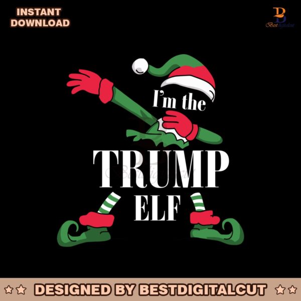 i-am-the-trump-elf-dabbing-santa-claus-christmas-svg