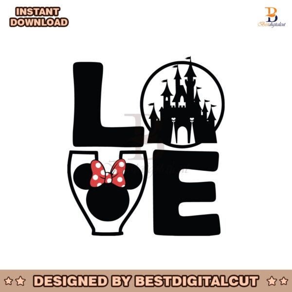 minnie-mouse-disney-love-castle-royal-svg