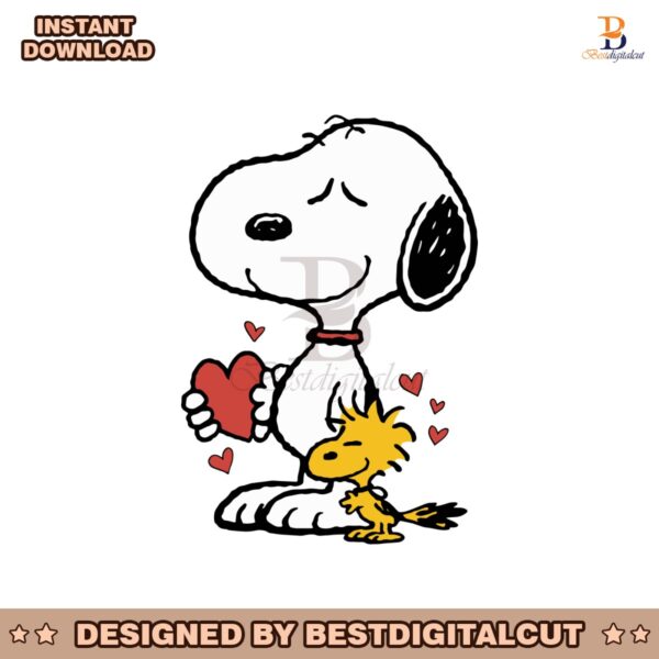 valentine-snoopy-heart-cartoon-svg