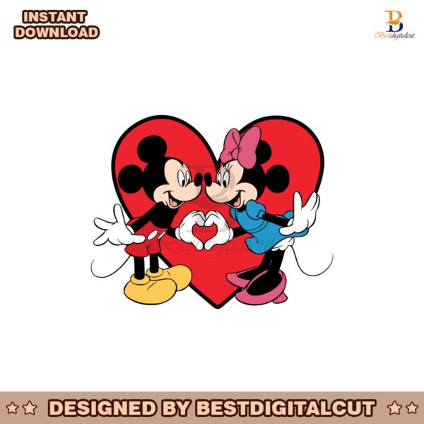 valentine-mickey-and-minnie-red-heart-svg