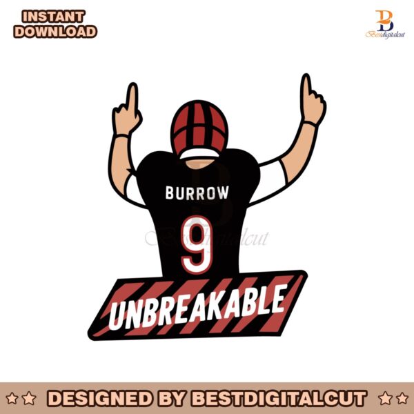 cincinnati-bengals-joe-burrow-unbreakable-svg