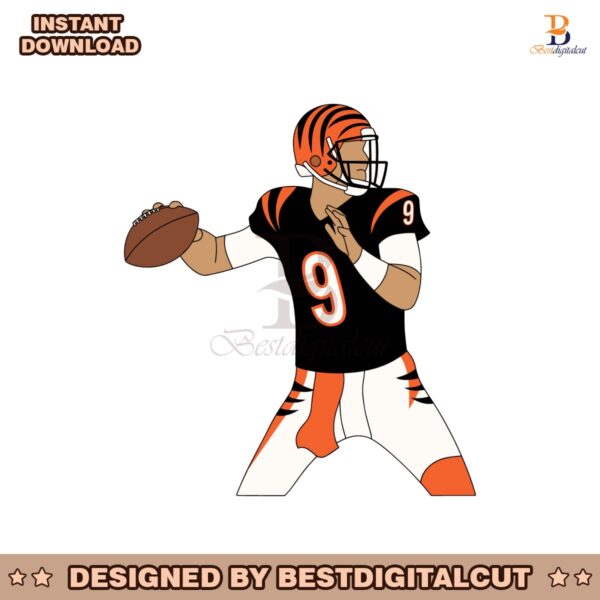 joe-burrow-cincinnati-bengals-football-svg