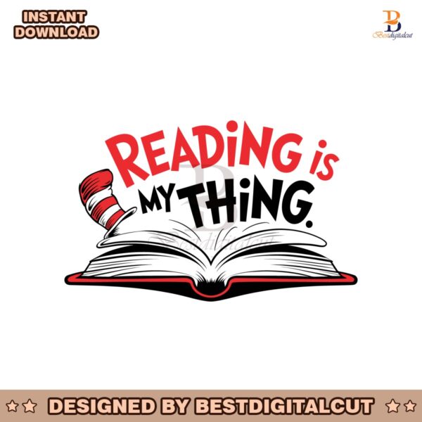 reading-is-my-thing-red-book-svg