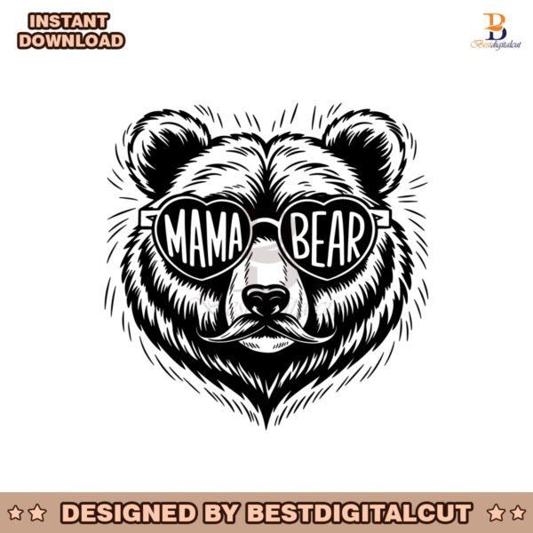 mama-bear-svg-animal-design-instant-download