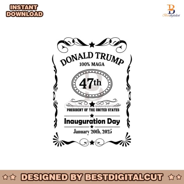 trump-whiskey-label-president-inauguration-day-2025-svg