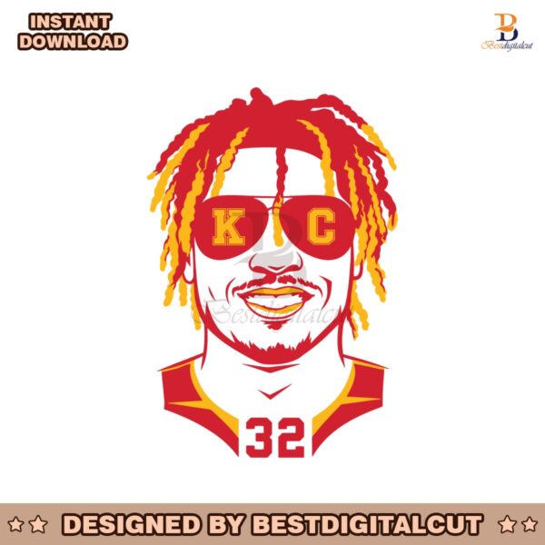 kansas-city-chiefs-nfl-football-player-32-svg