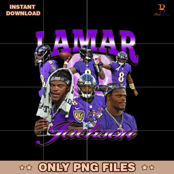 Baltimore Ravens Lamar Jackson Football Merch Png