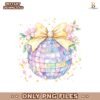 Easter Day Disco Ball Coquette Bow PNG