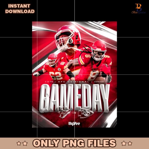 Kansas City Chiefs Beat Texans AFC Divisional Gameday Poster PNG