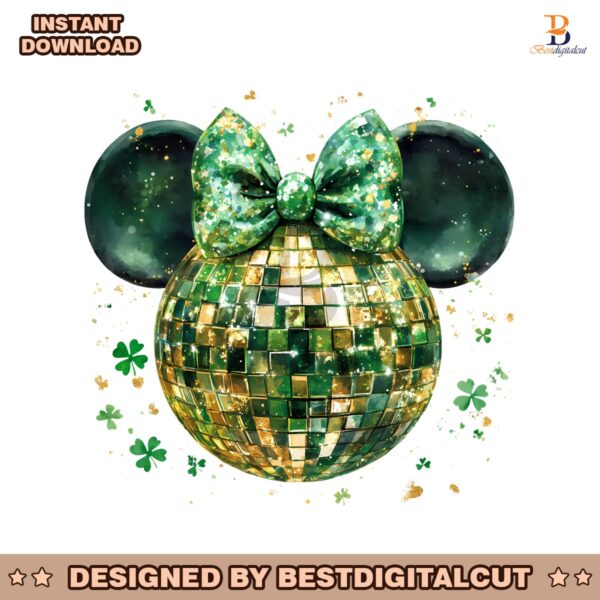 st-patricks-day-mouse-disco-ball-lucky-vibes-png