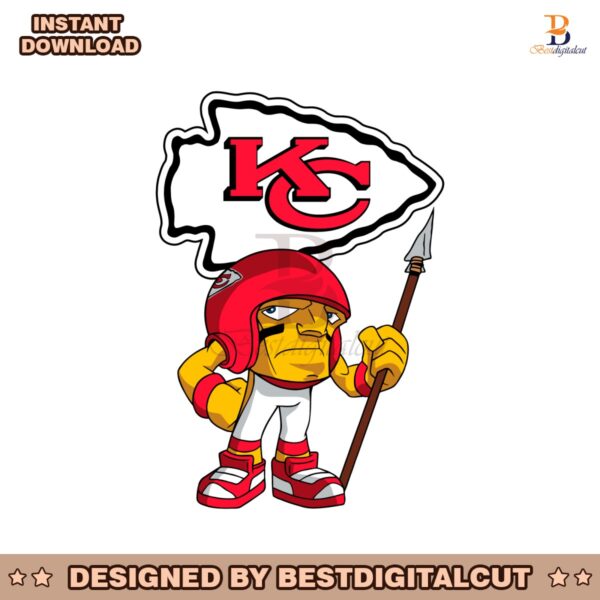 nfl-rush-zone-kansas-city-chiefs-cartoon-character-svg