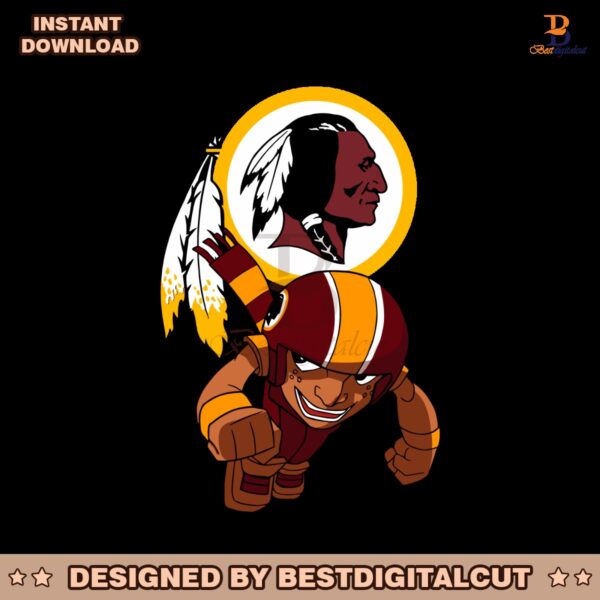 nfl-rush-zone-washington-commanders-cartoon-character-svg
