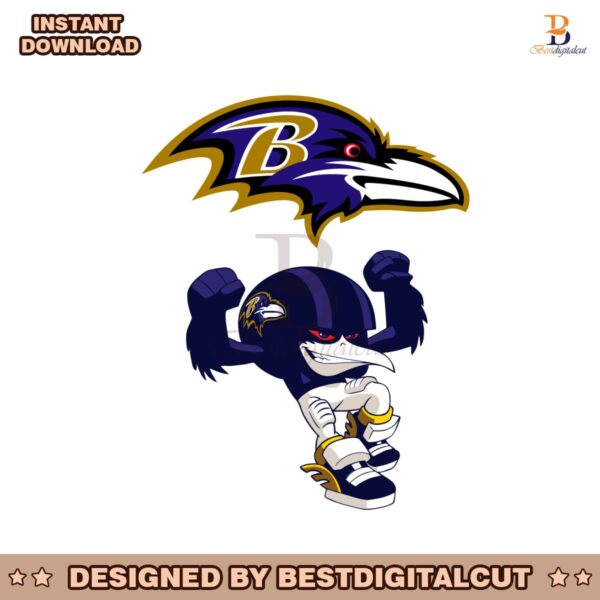 nfl-rush-zone-baltimore-ravens-cartoon-character-svg