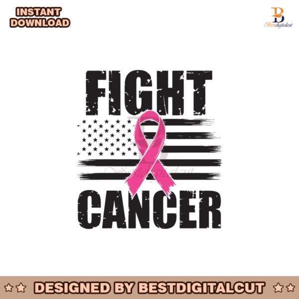 fight-cancer-american-flag-pink-ribbon-svg