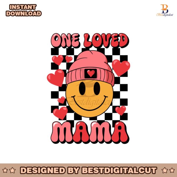 retro-one-loved-mama-love-face-valentine-svg