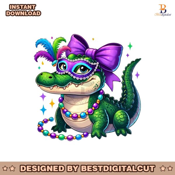 gator-mardi-gras-alligator-fleur-de-lis-png