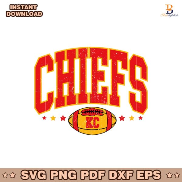 Retro Kansas City Chiefs Football Super Bowl Nfl Svg