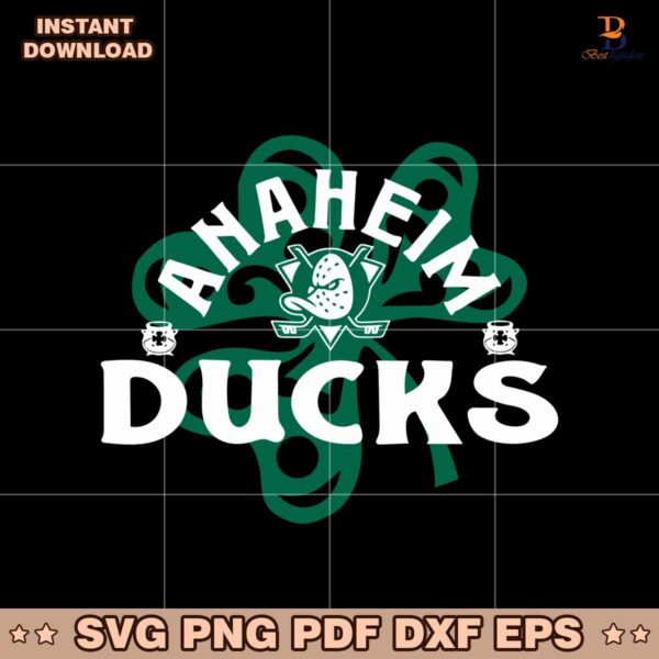 Anaheim Ducks St Patricks Day Richmond Shamrock SVG