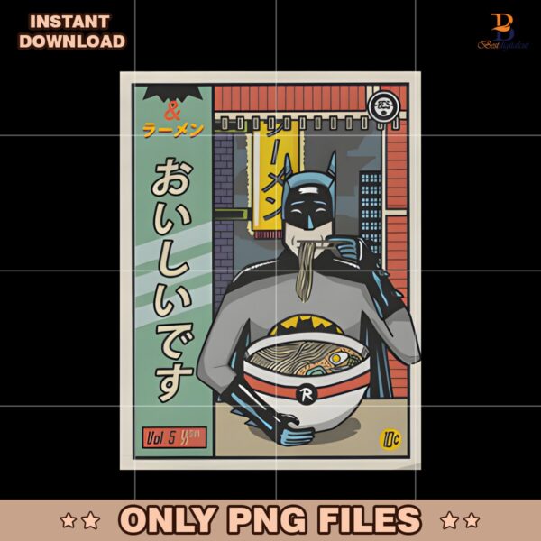 Batman And Ramen Comic Book Parody PNG