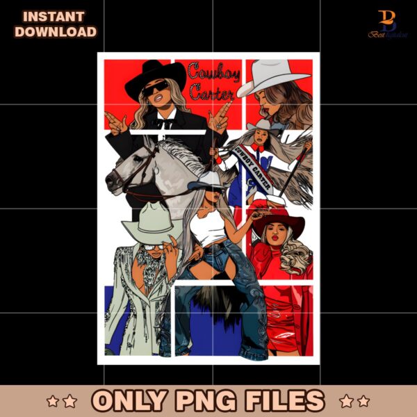 Beyonce Cowboy Carter Tour Art PNG