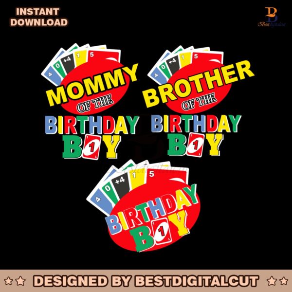 Birthday Boy Uno SVG PNG Bundle File For Cricut