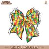Boho Colorful Autism Coquette Bow Quote PNG