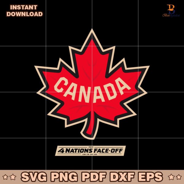 Canada 2025 4 Nations Face Off SVG
