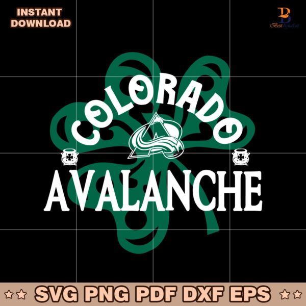 Colorado Avalanche St Patricks Day Richmond Shamrock SVG