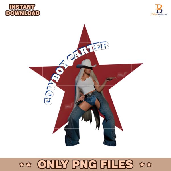 Cowboy Carter Queen Bey Beyonce Cowgirl Star PNG