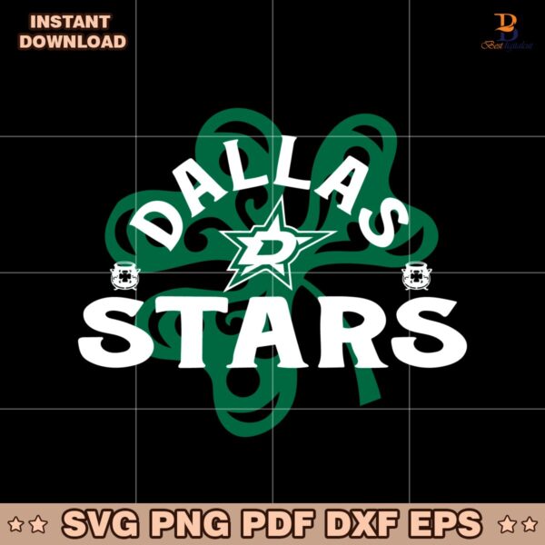 Dallas Stars St Patricks Day Richmond Shamrock SVG