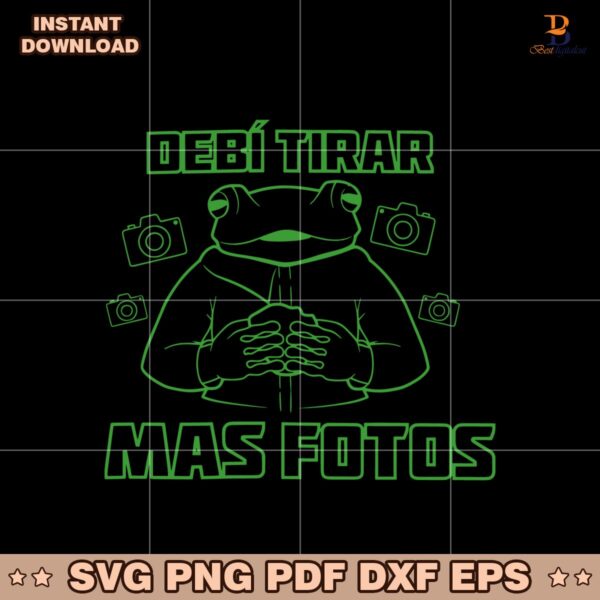 Debi Tirar Mas Fotos Neon Frog Bad Bunny Album SVG