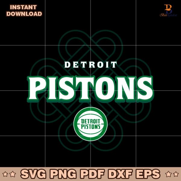 Detroit Pistons Celtic Knot St Patricks Day SVG