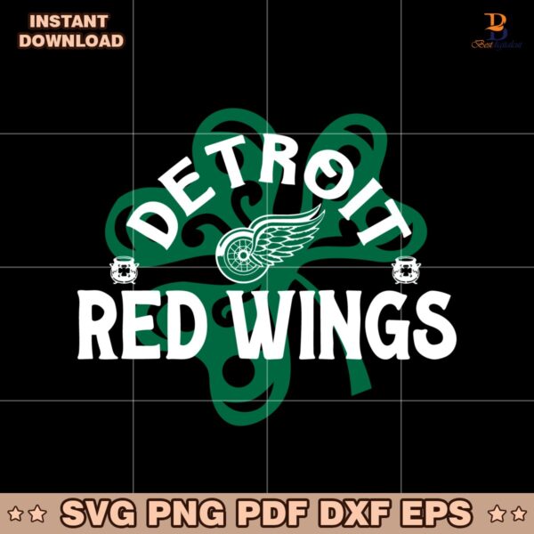Detroit Red St Patricks Day Richmond Shamrock SVG