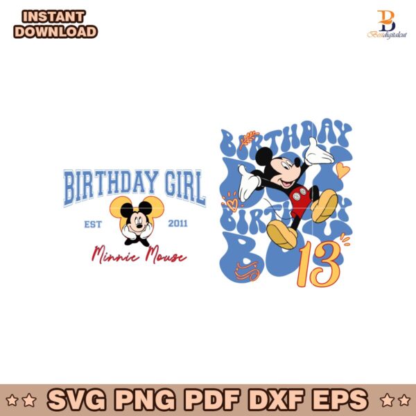 Disney Mickey Mouse Birthday Boy Custom Svg