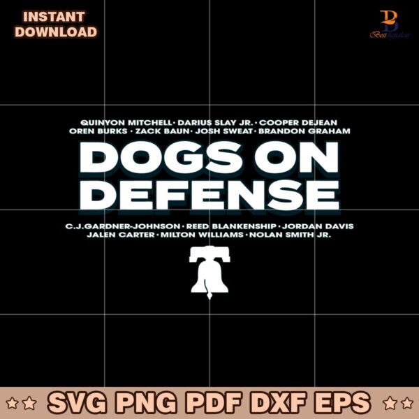 Dogs On Defense Philadelphia Eagles Football SVG