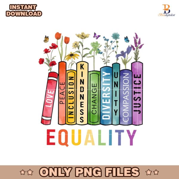 Equal Rights Book Flower Equality Peace Love Kindness  Png