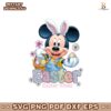 Floral Mickey Mouse Easter Vibes Bunny Eggs Png