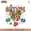 Glitter Colorful Autism Puzzle Coquette Bow Love Understand Accept PNG