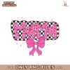 Glitter Mama Pink Coquette Bow Checkered PNG
