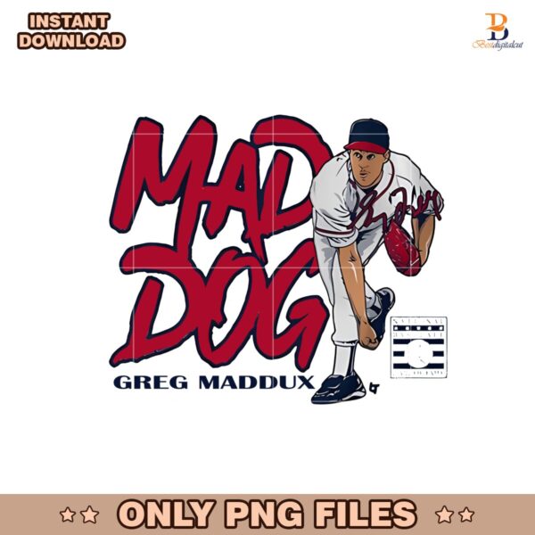 Greg Maddux Mad Dog Atlanta Braves Signature Png