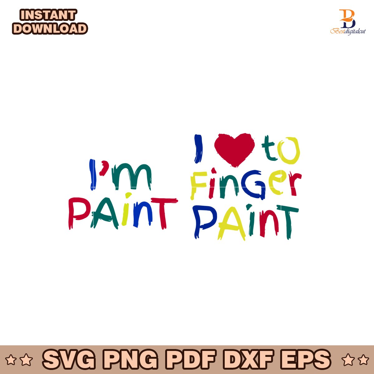 I Love To Finger Paint Draw By Hand Design Svg
