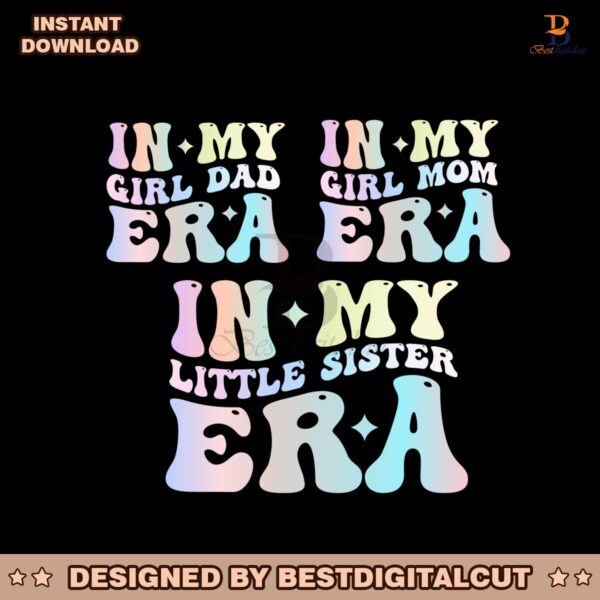 In My Girl Mom Era Family Pastel Png Bundle